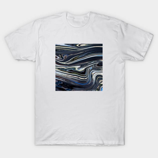 Marble black and colors grading pattern T-Shirt by Dolta